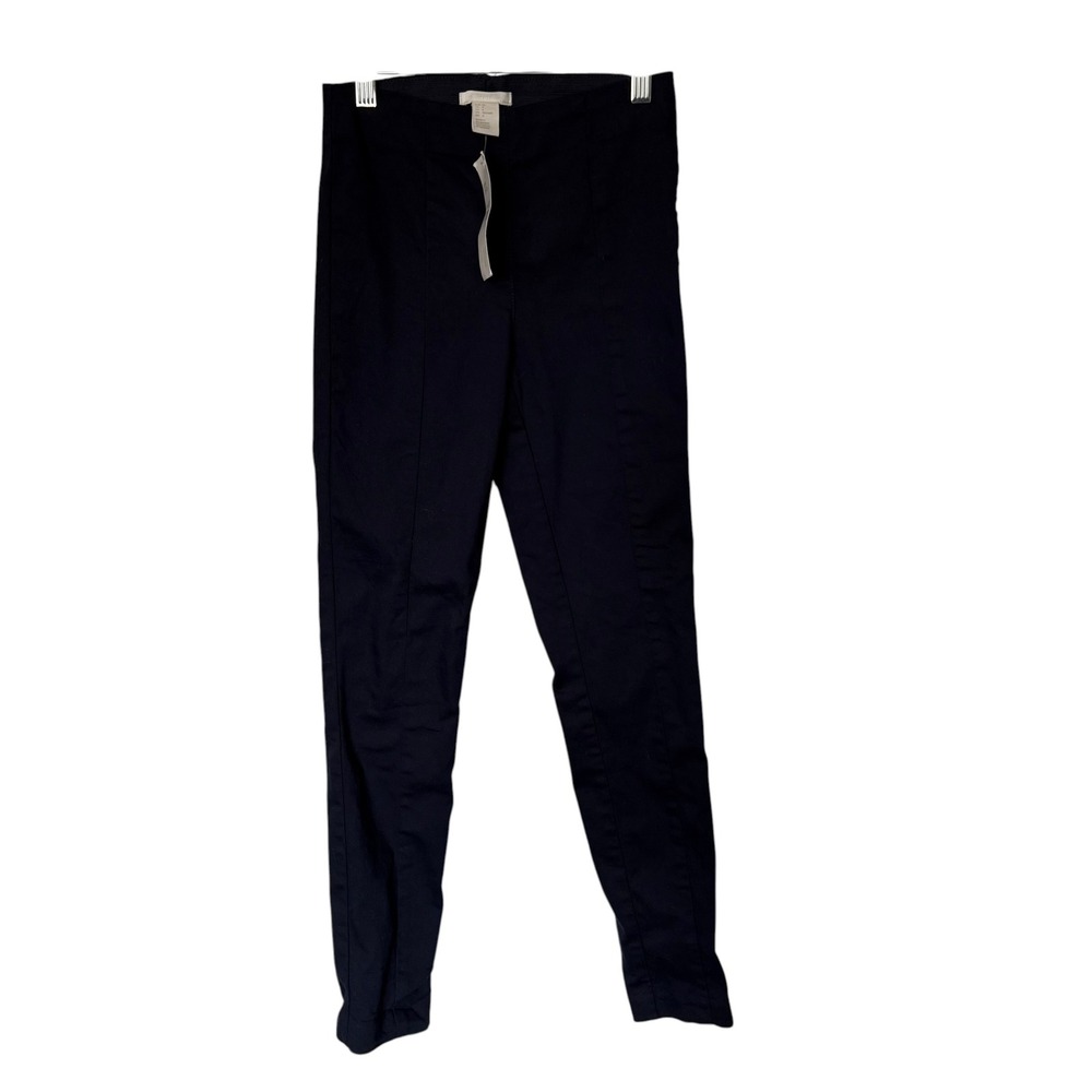 H&M Super Stretch Pants Women Size 4 Navy Blue NEW Skinny High Elasticity Seamed